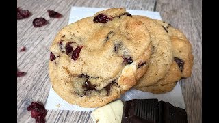 Cranberry White Chocolate Chip Cookies Without Mixer [upl. by Griffy]