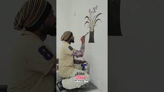 wall painting design walldesign trending trending trendingshorts foryou [upl. by Perrins]