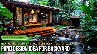 Best Natural Pond Small Patio Pond waterfall Pond Modern Pond Zen Pond Design Idea For Backyard [upl. by Elehcar700]