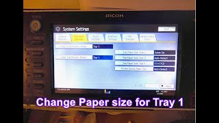 Thay đổi khay khổ giấy A4A3 máy ricoh  Changing the Paper Tray Settings on a ricoh Copier [upl. by Ardra]