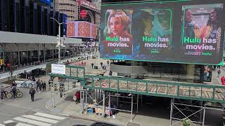 New York Times Square Facing South  Father Duffy Mon  New Years Eve Ball  8K 30FPS  3282023 [upl. by Ihp]