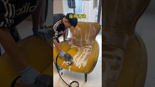 Sofa cleaning fabric sofa cleaning viralvideo youtubeshorts [upl. by Alleris246]