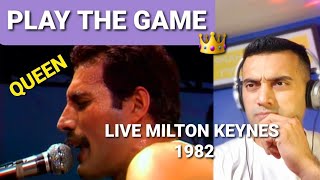 quotEASY WHEN YOU KNOW THE RULESquot  Queen  Play The Game LIVE Milton Keynes 1982 1st time reaction [upl. by Arinayed]