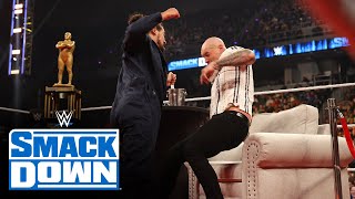 Madcap Moss attacks Happy Corbin on “Happy Talk” SmackDown April 29 2022 [upl. by Averill]