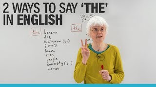 Learn English The 2 ways to pronounce THE [upl. by Autrey590]