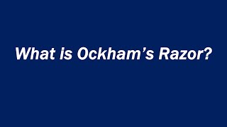 What is Ockhams Razor Definition and Meaning [upl. by Acirahs]