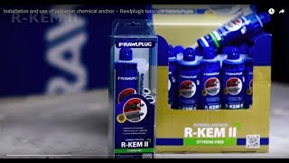 Installation and use of polyester chemical anchor – Rawlplugs tutorial [upl. by Shannah]