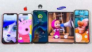 iPhone 11  iPhone 14 Pro vs Huawei NY90 vs Z Fold 5  Z Flip 6 Incoming Call at the Same Time [upl. by Yak]