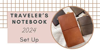 Traveler’s Notebook Standard 2024 Set Up [upl. by Drahcir]