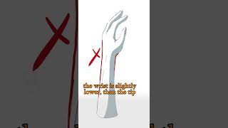 Mistake When Drawing Hands  Quick Art Tips art sketch shorts tutorial drawingtutorial anime [upl. by Salome]