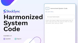 How to AddUpdate Harmonized System Code in Stock Sync  Column Matching Guide Inventory Management [upl. by Roel]