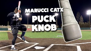 Hitting with the Marucci CatX PUCK KNOB  BBCOR Baseball Bat Review [upl. by Ydnih]