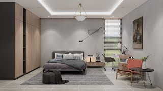 Sketchup interior design 48 Bedroom design and rendering by enscape [upl. by Anaeirb]