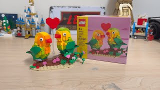 LEGO Valentine Lovebirds  40522  Speed Build [upl. by Vories]