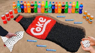 CocaCola Logo vs Mentos with Orbeez Underground  Best Coke Experiments [upl. by Warren]