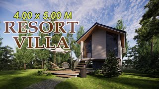 4x5M SMALL RESORT VILLA DESIGN IDEA with POOL ¦ Digital Tour [upl. by Irmina]