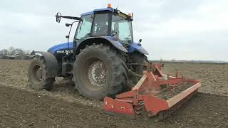 NEW HOLLAND TM150 AND LELYTERRA POWER HARROW [upl. by Calandra]