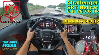 2015 Dodge Challenger SRT 62 Hellcat Black Key 500 HP TOP SPEED AUTOBAHN DRIVE POV [upl. by Drofwarc551]