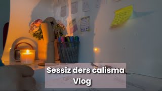 Sessiz kalem ve mum sesiyle ders calisma 🌟🐚 Ders calisma vlog 2 [upl. by Milka704]