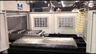 Efficient Part Production with Vertical Machining Center Pallet Changer [upl. by Ariom]