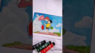 Coloring project  Ghibli paint  ponyo shorts ponyo [upl. by Ilyak564]