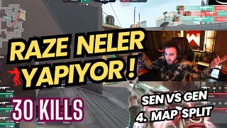 FERİT GÖZÜNDEN SEN VS GEN BÜYÜK FİNAL 4MAP SPLIT 30 KILL RAZE PERFORMANSI  VALORANT MASTERS MADRID [upl. by Goodard]