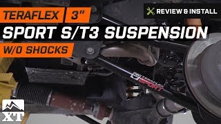 Jeep Wrangler Teraflex 3quot Sport ST3 Suspension wo Shocks 20072018 JK 4 Door Review amp Install [upl. by Analem915]