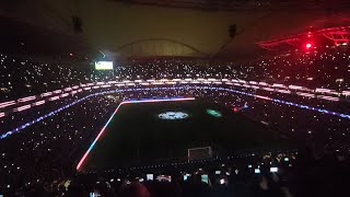 SL Benfica vs Club Brugge light show and anthem [upl. by Ferro149]