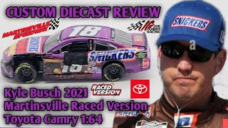 CUSTOM NASCAR Diecast Review ep299 Kyle Busch 2021 Martinsville Raced Version Toyota Camry 164 [upl. by Akira]