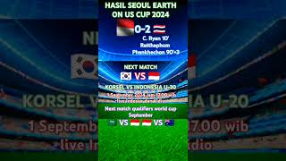 HASIL TIMNAS INDONESIA U20 VS THAILAND HASIL SEOUL EARTH ON US CUP 2024 TERBARU football [upl. by Gearalt]