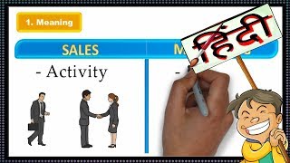 Difference between Sales and Marketing  Hindi Marketing [upl. by Llenwad]