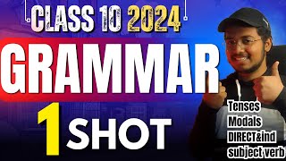 Class 10 English English Grammar in one video 202324 tense modals reported speechsubject verb🔥 [upl. by Cull]