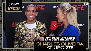 Charles Oliveira wants Conor McGregor fight 💰  UFC 276 Backstage Interview [upl. by Ykcor305]