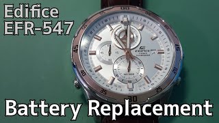 How To Change Battery a Casio Edifice EFR547 Chronograph Watch  SolimBD  DIY [upl. by Whiting]