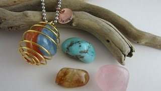 How to Use a Wire Cage for Tumbled Gems at The Bead Gallery Honolulu [upl. by Adnaloj]