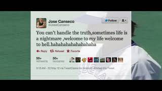 jose canseco inspirational twitter posts to inject steroids and hit dingers to [upl. by Giulio687]