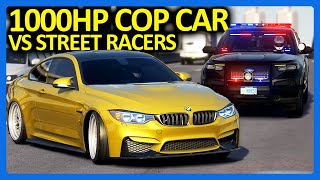 Chasing Street Racers in Traffic with a 1000HP Police Car No Hesi [upl. by Nide]