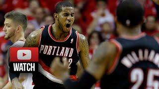 LaMarcus Aldridge Full Highlights at Rockets 2014 Playoffs West R1G1  46 Pts 18 Reb [upl. by Manvell]