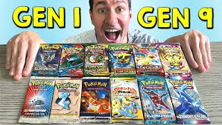 Opening EVERY Generation of Pokemon Cards 19992023 [upl. by Ennaeus]