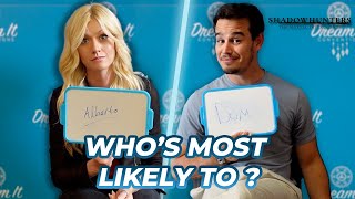 Katherine McNamara amp Alberto Rosende Shadowhunters play Whos Most Likely [upl. by Starlene796]