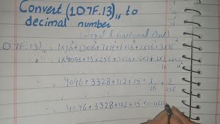 Hexadecimal to Decimal with Decimal Point Hexadecimal to Decimal with Decimal Point 1D7F13 [upl. by Zoarah]