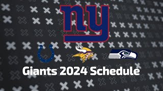 Giants 20242025 Schedule Release All Opponents for Next Season [upl. by Enner]