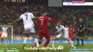 Cristiano Ronaldo almost kicks an israelian player ● Portugal vs Israel World Cup Qualifications [upl. by Yumuk]