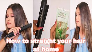 How To Straighten Your Hair At Home  Flat Iron  straightener Use Karne Ka Tarika  Bansimakover [upl. by Arundell]