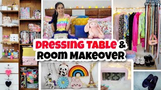 Dressing Table amp Room Makeover🎀🤩 HUGE MAKEOVER😱 Room Tour✨️💕  Riyas Amazing World [upl. by Stormie]