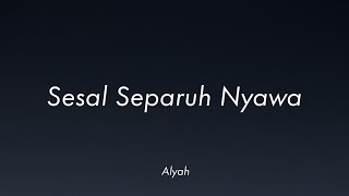 Alyah  Sesal Separuh Nyawa Lirik [upl. by Peskoff]