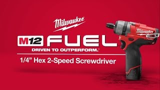 Milwaukee® M12 FUEL™ 14quot Hex 2Speed Screwdriver [upl. by Nahsrad566]