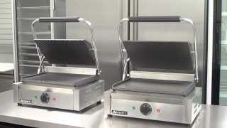 Adcrafts SG811E Stainless Steel Panini Grill 120V 1750W 145 Amps [upl. by Sudoeht768]