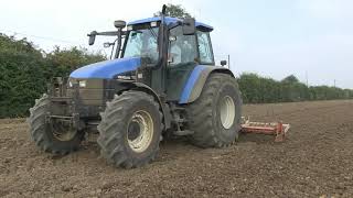 NEW HOLLAND TM150 TM155 AND TS115 PREPARING SEEDBED [upl. by Alyled]