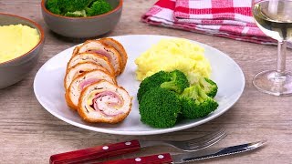 Chicken Cordon Bleu Roll With Béchamel Sauce Makes For An Elegant Meal [upl. by Gulgee]